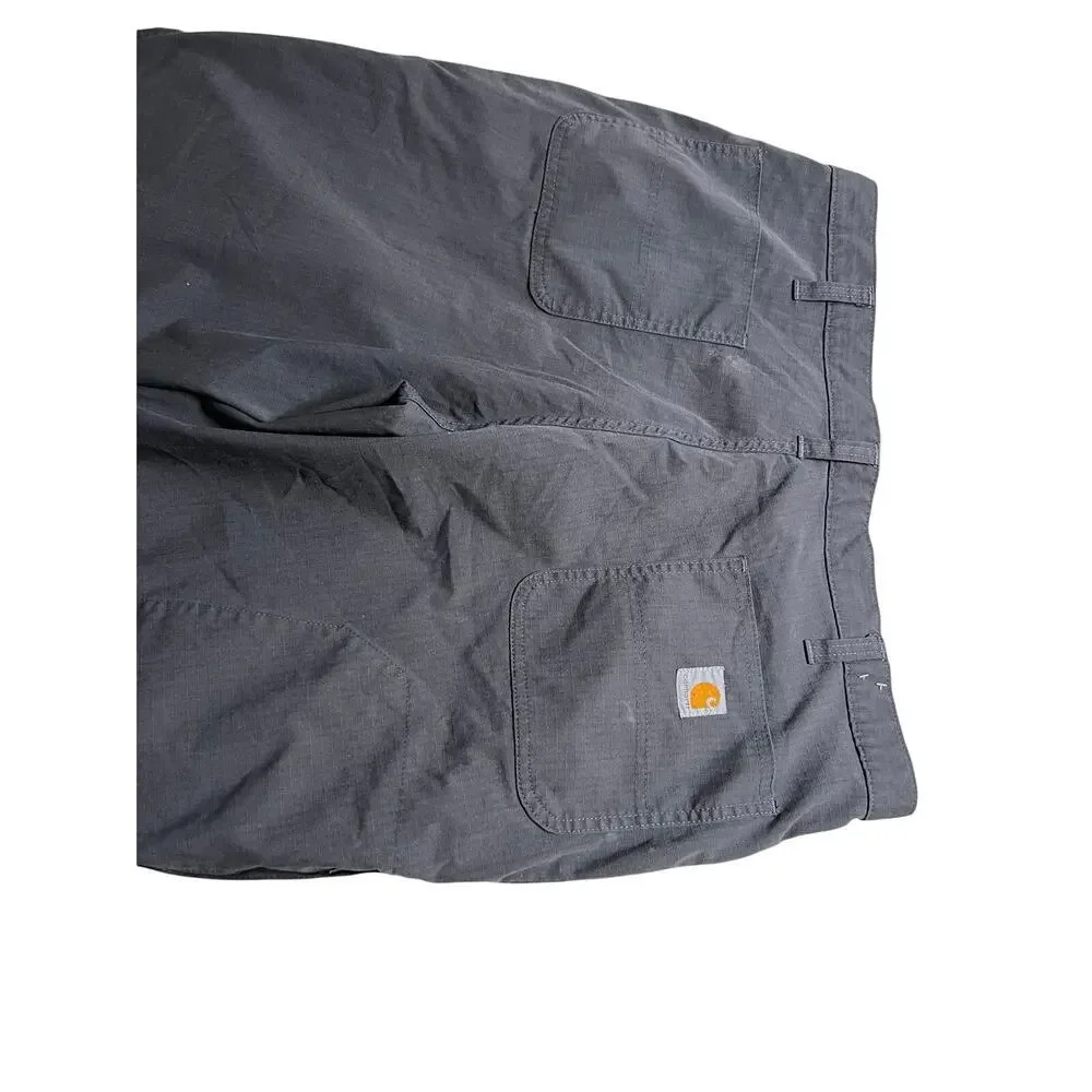 Carhartt Relaxed Fit Canvas Gray Men 38x32 Work Pants Y2K Casual utility distres